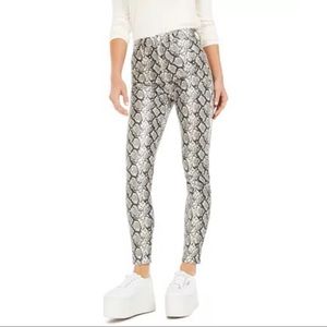 Kendall + Kylie Faux Leather Python Skinny Pants